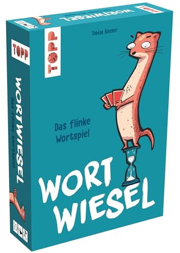 Wortwiesel – Das flinke Wortspiel: Schnelles Wörterspiel ab 10 Jahren. Wer kombiniert die Buchstaben am klügsten? Mit 160 Karten, Wertungsblock und Sanduhr