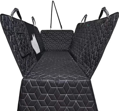 Meginc Dog Car Seat Cover for Large SUV, 100% Waterproof Dog Seat Cover for Back Seat for SUV, 600D Heavy Duty Dog Hammock for Car, Non Slip Car Seat Protector for Dogs for Tahoe/Yukon/Suburban