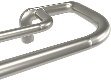 Umbra Twilight Tringle À Rideaux Extensible Avec Retour Latéral, 76-213cm, 1,9cm, Idéale Pour Les Rideaux Occultants Ou Obscurcissants, Acier, Nickel Mat,