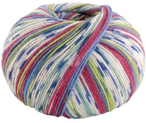 LANA GROSSA Meilenweit 6-Fach Alpaca | Kuschelweiches Sockengarn, waschmaschinenfest | Handstrickgarn aus 50% Alpaka, 20% Schurwolle & 30% Polyamid | 150g Wolle zum Stricken & Häkeln | 390m FB1102