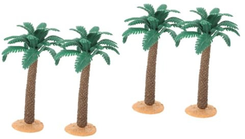 ABOOFAN Modellbäume 4 Stück Szenen-layout-modell Pflanzenmodell-schmuck Palmen-modell Palmen Als Dekoration Mini-architekturbäume Simulationsanlagenmodell Miniatur-landschaftsbaummodell Diy-palmen Pvc