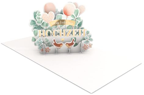 Grafik-Werkstatt |Pretty Pop-Up Karte | dreidimensional | Alles Liebe zur Hochzeit