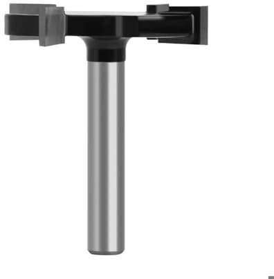 1 fraise à 4 ailes for le surfaçage des panneaux, tige de 1/4 pouce, type T, fraise à bois, fraise à aplatir les dalles en carbure, fraises à raboter for rainurage, outil de coupe