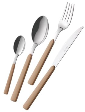 Avilia Set da 24 Posate in Acciaio Inossidabile: Elegante Design Moderno Colorato per un Tavolo Allegro e Accogliente in Ogni Occasione