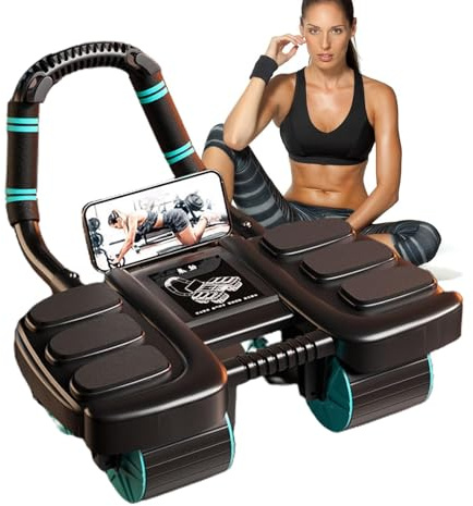 Ab Roller | Automatischer Rebound Bauchroller | 4-Rad Ab Roller | Automatischer Rückprall Core Strength Training Bauchroller Für Bauchmuskeltraining