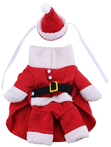 LfrXtra Kleine Hund Winterkleidung Weihnachtskostüm Weihnachtsmütze &