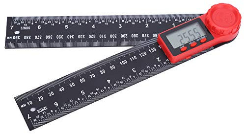 Rockvoqrn Digitales elektronisches Winkel-Lineal-Protraktor-Werkzeug zum einfachen Ablesen der 360-Grad-Messung