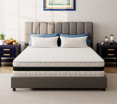 EGO Home Matratze 160x200 cm Härtegrad H3 Taschenfederkernmatratze Höhe 23 cm Ergonomische 7 Zonen Federkernmatratze 160x200cm mit Komfortschaum und Microfaser-Bezug für Erwachsene