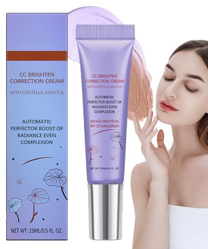 CC Crème réparatrice rouge - Crème de correction de couleur avec madecassoside - Anti-rougeur et imperfections - Texture légère et non grasse - Hydratation de la peau et protection solaire (SPF)