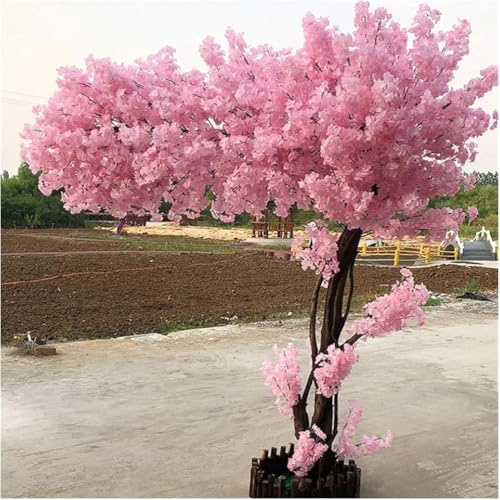 Árbol Artificial, Cerezo Grande Y Melocotonero Denso con Tronco De Madera Maciza, Ideal para Salas De Estar Familiares Interiores.,01,1.8 * 1.5M/70 * 59in