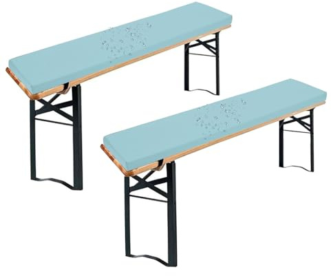 Waterproof Bench Cushion Set 2/4pcs Outdoor Garden Seat Pad 220x25cm 180x28cm 170x25cm 200x30cm PU Leather with Zipper Non-Slip Beer Bench Cushion (Color5 150x40x3cm)