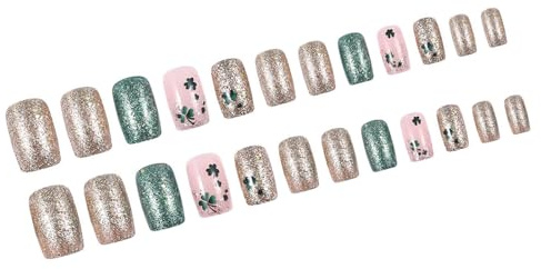 Faux ongles à presser en acrylique Motif trèfle