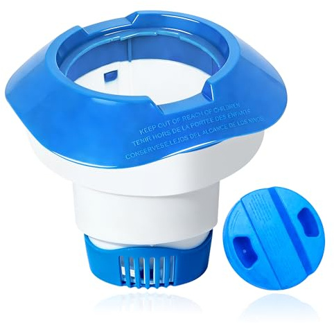 DIELOVEHUA Flytande dispenser, flytande klor pool, klordispenser, vikbar flytande klordispenser, kemisk dispenser för pool spa utanför badkaret