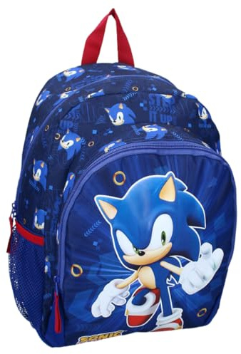 mybagstory Zaino da bambino Sonic Still Unstoppable | Zaino da scuola blu per bambini dai 5 anni | ideale scuola elementare, asilo e tempo libero | Dimensioni 35 x 27 x 18 cm