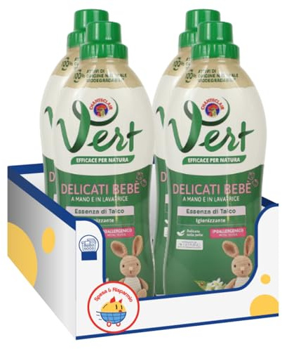 Detergente liquido per bucato capi delicati vert bebe – 750 ml – Variazioni 4/8/12 Pezzi (4)