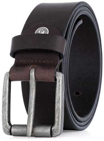 LINDENMANN Ledergürtel Herren, braun 40 mm Büffelleder, business-tauglich und hochwertig verarbeitet, für Alltag und Büro
