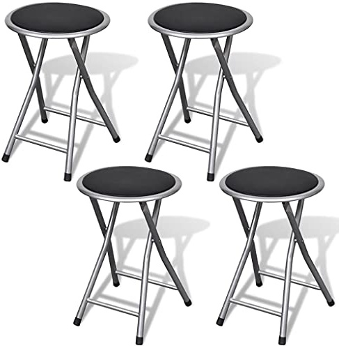 vidaXL Set 4 pz Pieghevole Sgabelli Sedie Cucina Soggiorno Sala Eleganti Similpelle