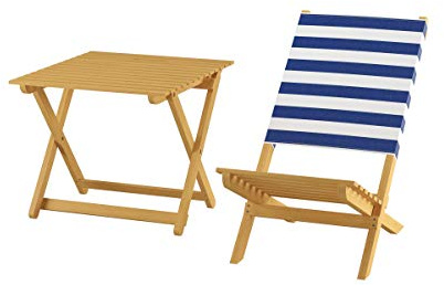 Erst-Holz Klappstuhl + Beistelltisch Strandstuhl Anglerstuhl Gartenstuhl Klapptisch 10-351T