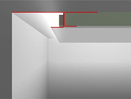 2m LED Trockenbauprofil SNL 70mm Sichtschenkel für Gipskartonplatten Stahl Zinkblech
