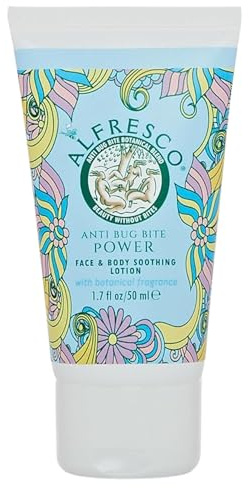 Alfresco - Power, Anti Bug Bite Face & Body Soothing Lotion, Natural Bug Repellent & Body Moisturiser, DEET-Free Travel Essential - Adult, Children & Sensitive Skin (50 ml)