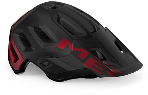 MET Roam Helm MIPS Metal Glitter, Sport, Schwarz/Rot (Mehrfarbig), L