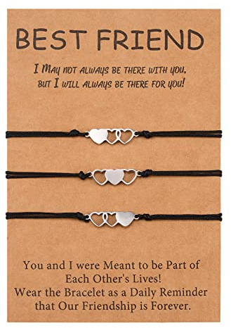 YELUWA 2/3/4/5 Stück Beste Freundschaft Armband Schwestern Bff Bestie Herz | Entfernung Übereinstimmung Entfernung Handgefertigt Beziehung Armbänder Geburtstag Geschenk Für Mädchen Frauen Mutter Töchter