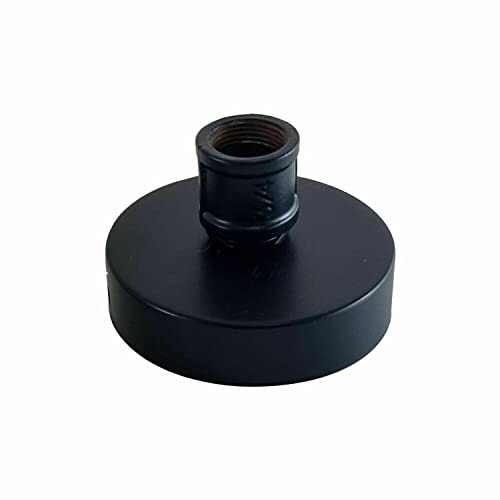 LEDSone Industrielle Beleuchtung Retro Vintage Rohrverschraubung Deckenrosette 1 Punkt Kabeleinführung für Pendelleuchte oder Deckenleuchte, Einzelauslass (schwarz)