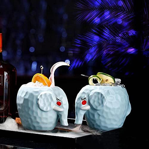Tiki Mugs Cocktail pour Couple - Verres professionnels Tiki Bar pour cocktails et fêtes Luau - Excellente idée de cadeau pour la maison (éléphant)