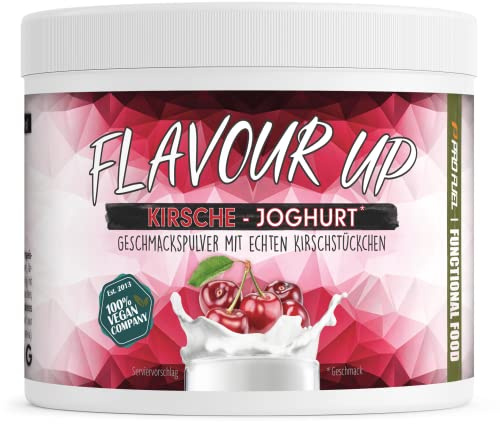 Geschmackspulver Kirsche-Joghurt 250 g - Flavour Powder | Leckerer Geschmack und Süße - Nur 10 kcal pro Portion - Vielseitig einsetzbar für Lebensmittel & Getränke - Flavour Up