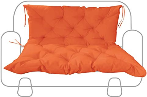 XIHAADOY Hollywoodschaukel Auflage, Waschbar Palettenkissen Outdoor Wasserdicht, 2/3 Sitzer Bankauflage für GartenmöBel Terrasse, 3 GrößEn,Orange,40x59in