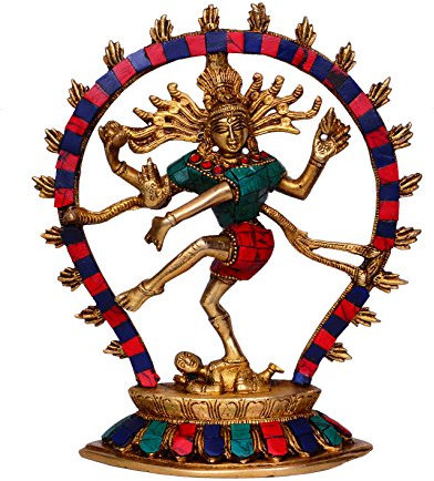 Devyom 10446 Nataraja-Statue, Messing, Idol: Lord Shiva Siva Mahadev in Dance Mudra für Heimtempel Mandir