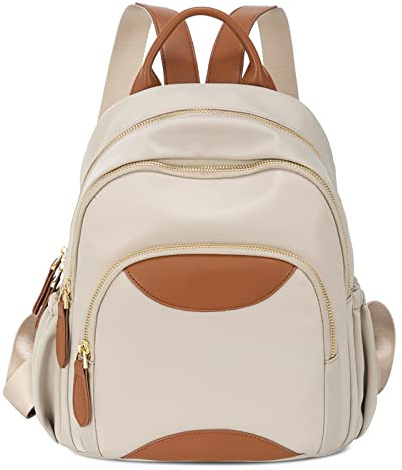 DORRISO Moda Donna Zaino Elegante Borsa da College Viaggio Daypack Casual Zainetto Leggero Borse a Tracolla Campeggio Vacanza Impermeabile Donna Zaino Marrone