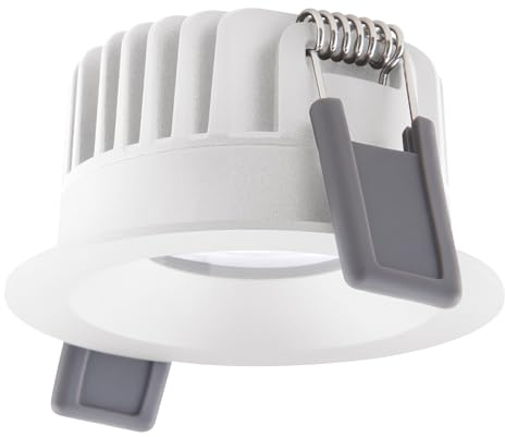 LEDVANCE LED-Spot Fix Aluminium Weiß 8W 680lm 36D - 930 Warmweiß | Ausschnitt 68mm - IP44 - Höchste Farbwiedergabe
