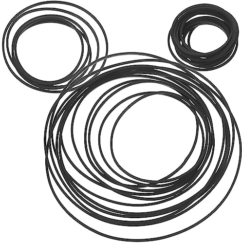 Kassettenrekorderriemen 60 Stück 1mm Schwarz Gummi | Wartung für Recorder, Passend für CD Video Gerät und Kassettenabspielgerät, Flexibel und Reißfest