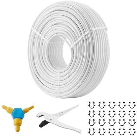 VEVOR Aluverbundrohr Aluminium Mehrschichtverbundrohr 200 m Weiß PEX-Rohr Alu-Mehrschicht-Verbundrohr MV-Rohr Mehrschichtrohr Ideal für Fußbodenheizung und Heizkörper-Anbindung Alu Verbundrohr