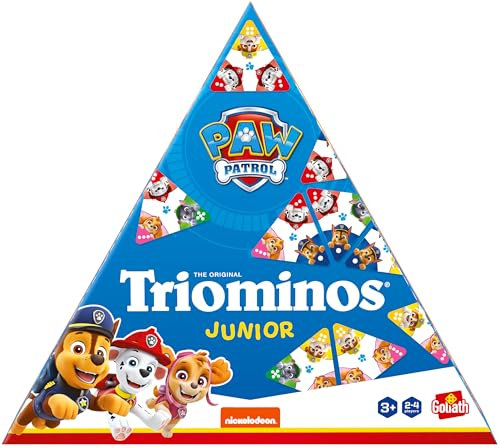 Goliath Triominos Junior Paw Patrol, Brettspiel für Kinder ab 3 Jahren, Gesellschaftsspiele für die Ganze Familie, Paw Patrol Spielzeug mit Chase, Skye and Marshall, Geeignet als Geschenk