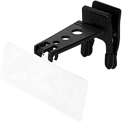 Aufstecklupe mit 3 austauschbaren Linsen, Freisprech-Lupe, Visier, optisches Glas, aufklappbare Lupe, 0,5-Fach, 2,5-Fach, 3,5-Fach, Lesevergrößerungslinsen für Brillen, Uhrenreparatur, Bastellupe