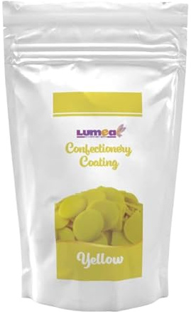 Dekozauber24 Kuvertüre Drops, gelb, 500g, mit Zitronengeschmack, Deco Melts Chips mikrowellengeeignet, für Cake Pops, Torten, Kuchen, Drip oder Glasur