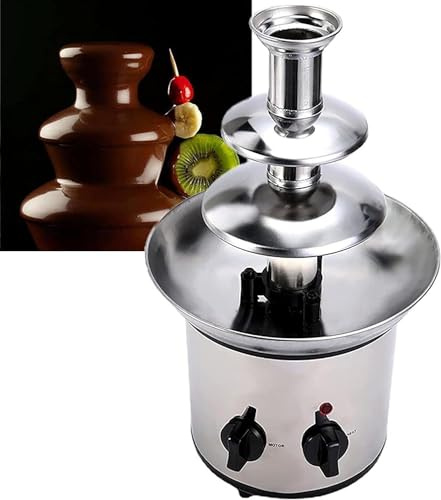Macchina for fontana di cioccolato, fonduta di cioccolato a cascata fai da te a 3/4 livelli, facile da montare, fonduta di cioccolato domestica/commerciale, capacità 1,8 kg(3floors)