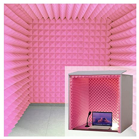 Acoustic Foam Sound Proof Box 80x80x80CM for Studio Recording, Vocal Booth, Conferences - Soundproofing Material for Clearer Sound