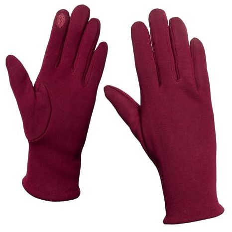 MAPIMANIA - Handschuhe Damen elegant für Winter, Touch Screen, gefütterte Arbeitshandschuhe aus warme Stoff, Reithandschuhe Women