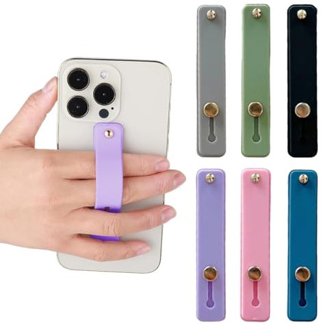 CULEO Impugnature per cellulari,Custodia per cellulare da 6 pezzi, cinturino da polso, supporto per cellulare