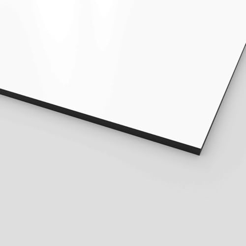 HPL Platten 6mm dick - 80x140cm - Vollkern-Schichtstoffplatten für Fassaden Balkon Wand-Verkleidung Möbel Dekor - Kratzfest Wasserfest UV-beständig Langlebig für Innen & Außen, Weiss RAL9016