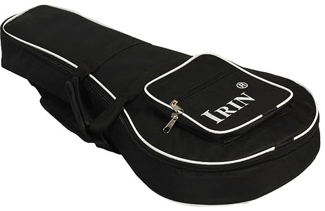 UPKOCH Schwarze Mandolinentasche aus Oxfordstoff mit Verstärkter Polsterung und Multifunktionaler Außentasche Stylisches Design für Sicheren Transport der Mandoline