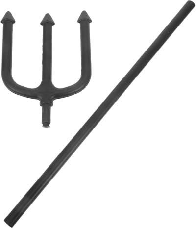 Toddmomy Devil's Fork Halloween Prop Pitch Fork for Devil Cosplay Costume Accessories Decorative for Stage Performance and Halloween Decor
