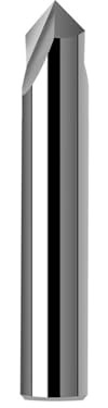 Juego de brocas avellanadas, Fresado de ranuras rectas carburo tungsteno, biselado, 60/90/120 grados, herramienta for máquina grabado, fresa extremo aluminio(D5xR60x50L)
