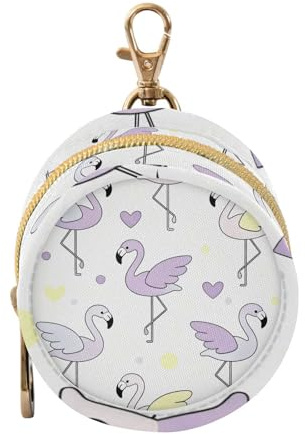 Lila flamingo hjärtan baby pojke napp hållare bärbar armbandsplånbok, babyartiklar förvaringsbehållare