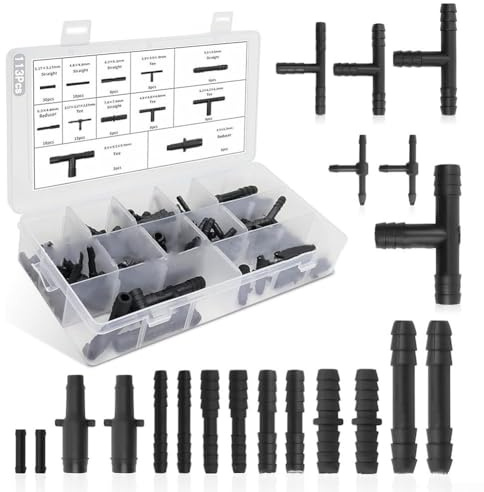 113 Piece Vacuum Hose Connector Set 12 Sizes Designed for Secure Connections in Various Automotive Models