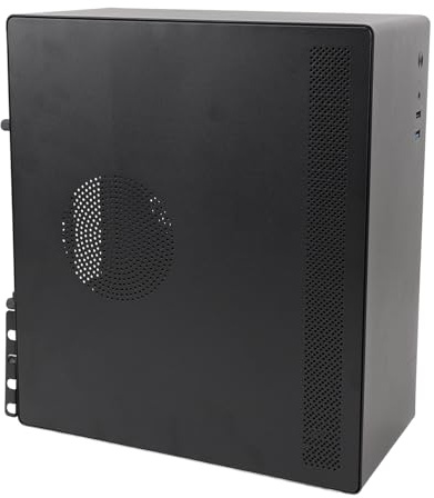 Asixxsix Gaming PC-fodral, Rymlig Interiör med Stöd för 280 Mm Grafikkort ATX PC-fodral, Mid Tower med USB 3.0 Ljuduttag och HDD SSD-stöd för ATX Micro -moderkort