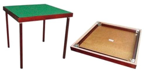 Vier Treff Bridgetisch - 79 x 79 cm, Holz, Oberfläche Filz, Beine klappbar